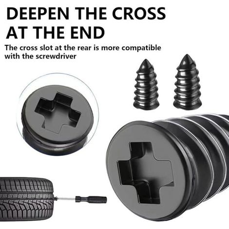 20 Pièces Kit Réparation Pneu Voiture,Kit De Réparation Tubeless Avec Tournevis,Kit Réparation Pneu Moto,Mèches Pour Pneu Sans Cha (1/5)