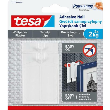 Tesa 77776 - 00002 - 00 Adesivo rimovibile per appendere foto su carta dipinta, colore bianco. (1/2)