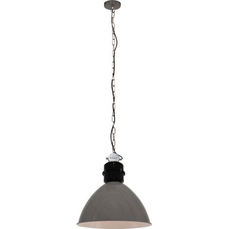 Sienna Fresh Plafoniere a Sospensione Dome Grigio Industriale, Nero Lucido, Metallo (1/4)