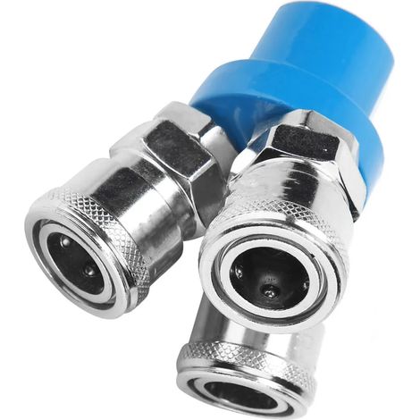 Acoplamiento rápido neumático de 5 piezas, acoplamiento rápido, conexión neumática, acoplamiento rápido, acoplamiento rápido de tres vías de 1/4" (1/5)