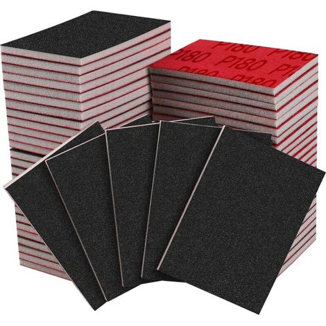 48pcs éponges De Ponçage, Grains 180-3000, Blocs D'éponges De Ponçage, Ponceuse à Main pour Poncer La Peinture sur Bois, La Rouille Métallique, Les Murs, Le Plastique (1/5)