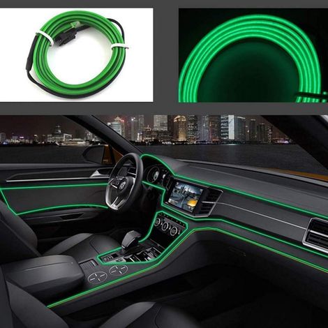 EL Draht Neonlicht Schlauch 3m Grün, flexibel und wasserdicht (1/5)