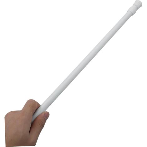 Tringle à rideau rétractable pour salle de bain, tringle télescopique multi-usages, 55-90 cm, blanche (1/5)