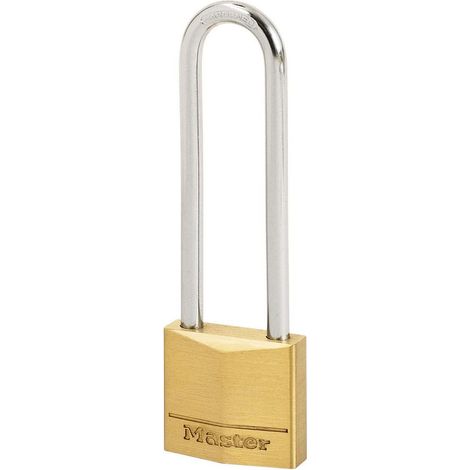 Master Lock 50mm Brass Padlock with Key and Long Shackle – 150EURDLJ Model