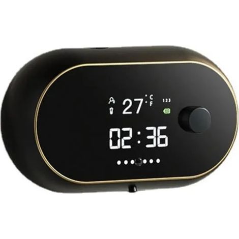 Distributeur de savon sans contact, noir, mural, rechargeable par USB, capteur infrarouge, lave-mains électrique (1/3)