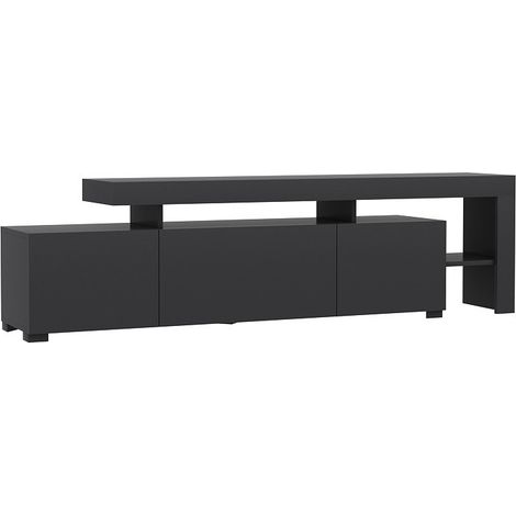 Porta TV in legno "Beliz" - 192 x 37 x 53 cm - Antracite