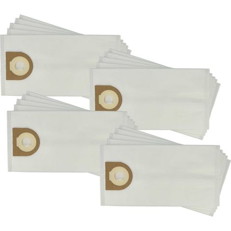 vhbw 20x sacchetto compatibile con Cleancraft flexCAT 16 H aspirapolvere - microfibra, 28,3cm x 14,5cm Bianco
