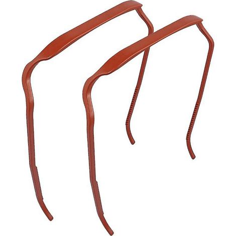 Set mit 2 unsichtbaren Haarbändern für lockiges und dickes Haar, großes Haarband, Haaraccessoire – rot (1/5)