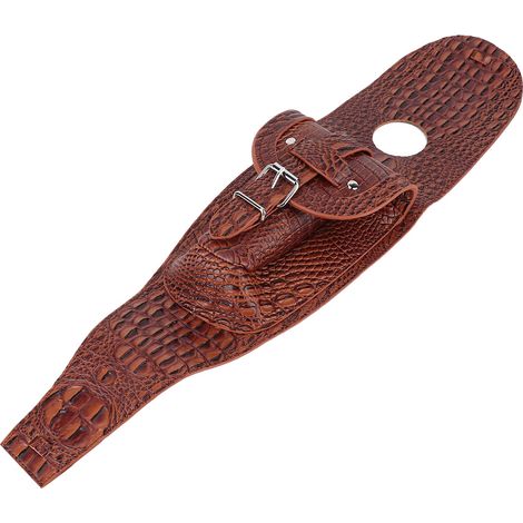 Cache-culbute en cuir PU pour réservoir de moto, avec poche, accessoire moto, marron, style texturé (1/5)