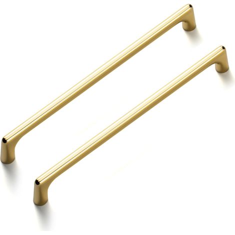 2 Pièces Poignées de Porte de Tiroir de Cuisine en Laiton Brossé,Poignee de Porte Meuble,Poignée de Tiroir Matériel Moderne pour Cuisine,Chambre,Armoire,Entraxe 160 mm (1/5)