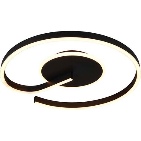 LED Deckenleuchte Wandlampe Wohnzimmerlampe schwarz Switch Dimmer CCT H 6,5 cm