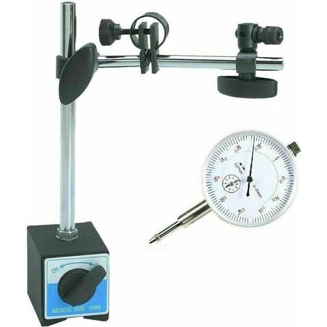 BASE MAGNETICA SNODABILE CON COMPARATORE CENTESIMALE TORNIO UTENSILI MOLLA A4