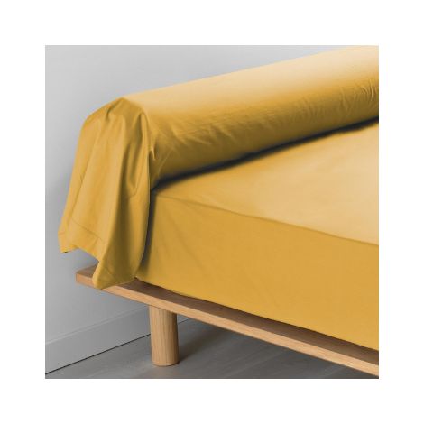 Taie De Traversin 85x185 cm Percale Jaune miel (1/3)