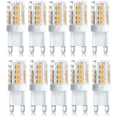 10er-Pack LED-Strahler, dekorative LED-Leuchten, G9-LED-Lampen, 5 W warmweiß/kaltweiß, energiesparende LED-Lampen, Ersatz für Halogenlampen, 230 V Wechselstrom, nicht dimmbar