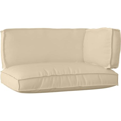 Pallet Cushion Set 3 pcs Beige 120 x 80 x 12 cm Oxford fabric vidaXL (1/5)