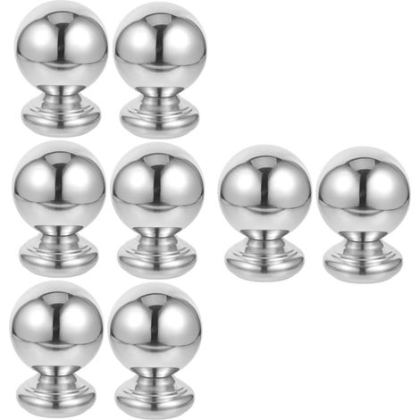 8 Stück Edelstahl Zaunkappen Kugel Dekorative Metallpfosten