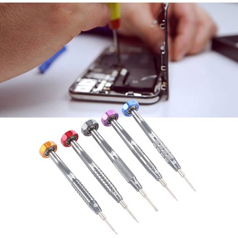 041 Coffret de 5 tournevis - Coffret de tournevis professionnels (5 pièces) Convient pour les montres, les bijoux, les jouets et les lunettes. Disponible en 5 tailles différentes. (1/5)