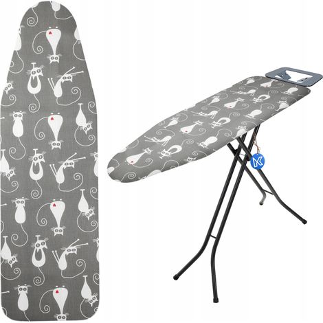 KADAX Bügelbrettbezug 132x48cm Stretch-Bügelunterlage Katzen