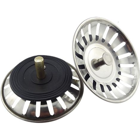 Tigrezy 2 pezzi cestello universale filtro lavello cucina in acciaio inox 8 cm tappo lavello filtro
