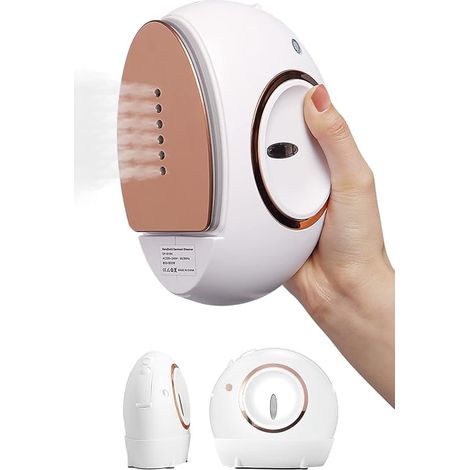 Mini fer à vapeur portable (blanc) pour vêtements, fer de voyage à main, défroisseur vapeur professionnel, 110 V, 800 W, chauffe rapide en 30 s (1/5)