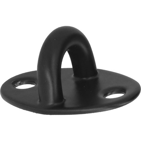Lot de 10 crochets noirs en acier inoxydable, crochets de plafond à charge lourde, crochets en U pour ventilateur, luminaire, sac de boxe (paquet de 10) (1/5)