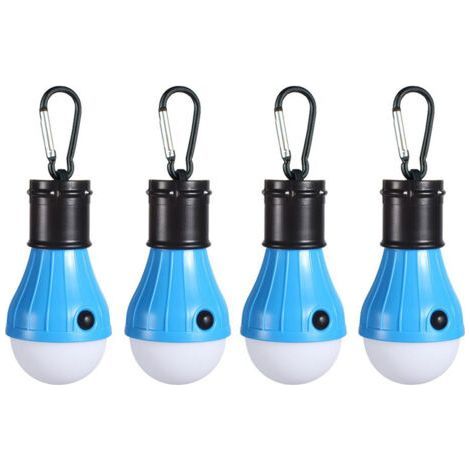 ALLIANDISLumières de tentePortabledirigéLumières de tente 4Emballage individuelAvec crochetLampe de secours ouragan, mousqueton bleu (1/5)