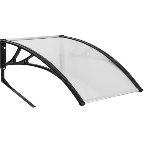PrimeMatik - Auvent de protection pour tondeuse à gazon 77 x 103 cm transparent. Auvent avec support noir pour installation au sol. (1/5)