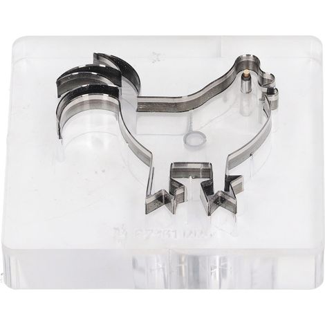 Emporte-pièce poulet en acier allié pour découpe cuir, moule de perforation DIY 67x61mm (1/5)