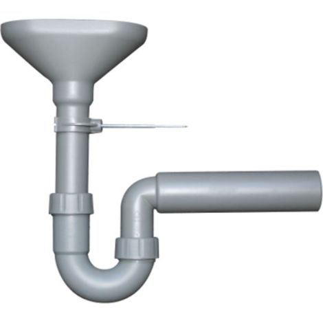 PP-Trichtersiphon Greta 2947, 1 1/2 Zoll DN 50, grau (1/2)