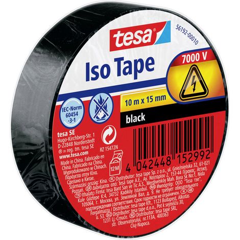 tesa 56192-00010-22 Ruban isolant noir (L x l) 10 m x 15 mm 1 pc(s)