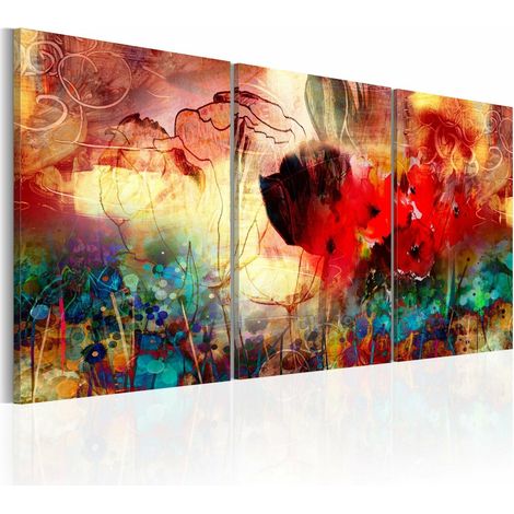 Tableau jardin de couleurs - 120 x 60 cm (1/4)