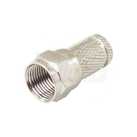 Spina F 'HQ' ad avvitare in ottone tornito nichelato per cavo ø6,0mm 1 O Ring
