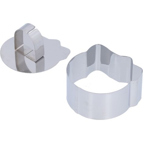 Cake Mousse Ring Mold Stainless Steel Dessert Rings Cake Cutter for Salads Pastries Baking ToolIrregular: 4x7cm