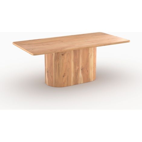 Mesa rectangular June de madera maciza de acacia para 6 personas