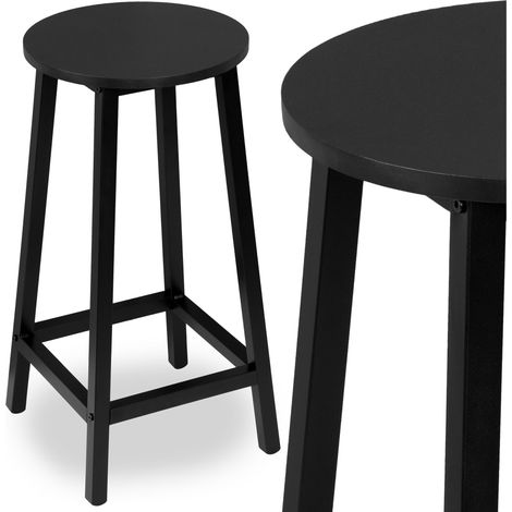 Taburete negro Flint estilo industrial loft (1/5)