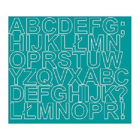 Selbstklebende Buchstabenaufkleber, 3 cm, türkis glänzend (1/2)