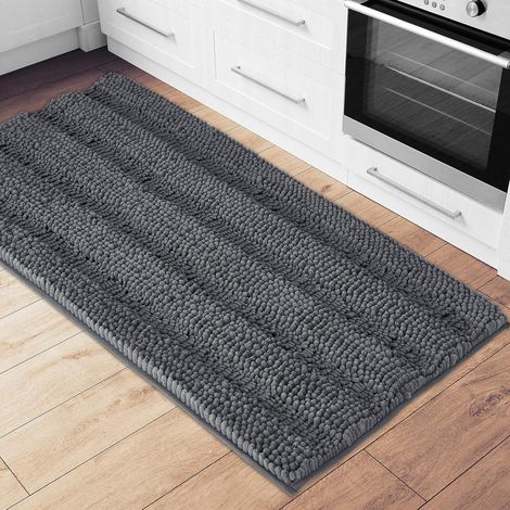 JSSEVN - Alfombra de baño extragrande, extragruesa, antideslizante y suave, de felpa de chenilla, para sala de estar o dormitorio, 152,4 x 61 cm. (1/5)