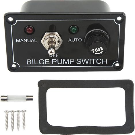 Rocker switch panel for bilge pump automatic shut-off manual switch panel for RV yacht car (1/5)