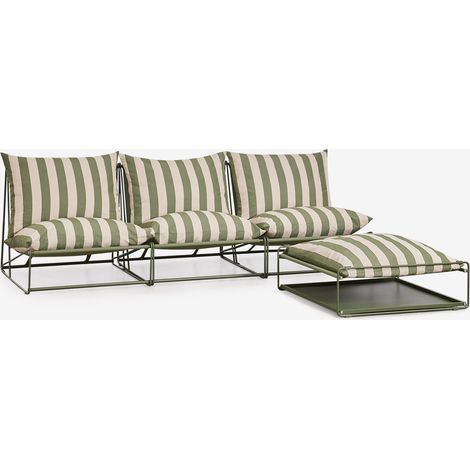 Sofá modular de jardín de 3 piezas y puff convertible Amaro SKLUM (1/5)