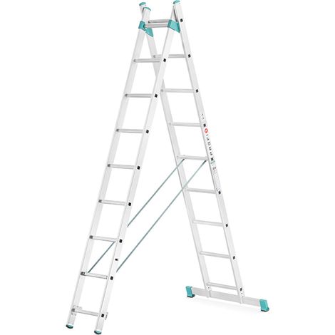 Treppenstehleiter 2x11 Sprossen - Ausgebreitete Länge 4.82m - 7711