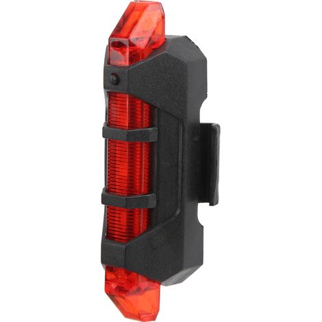 USB-wiederaufladbare, wasserdichte Fahrradrückleuchte mit LED-Warnlicht, Fahrradzubehör, Rot (1/5)