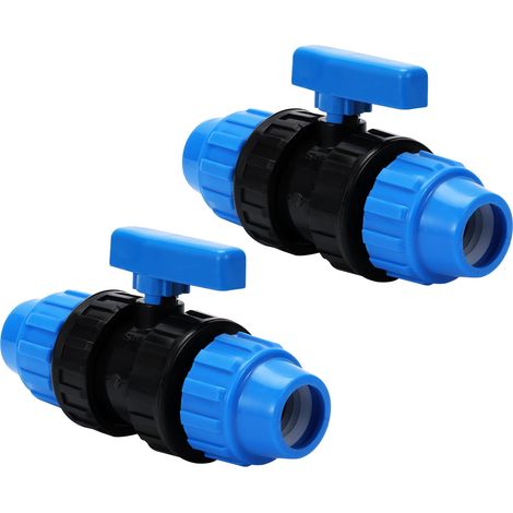 2 Pièce Connecteur en PP pour Tuyau d'Eau 25mm Tube Pe Robinet à Bille PN10 (1/5)