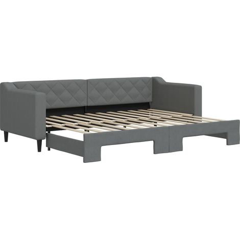 Maison Exclusive - Divano Letto con Letto Estraibile Grigio Scuro 80x200 Tessuto