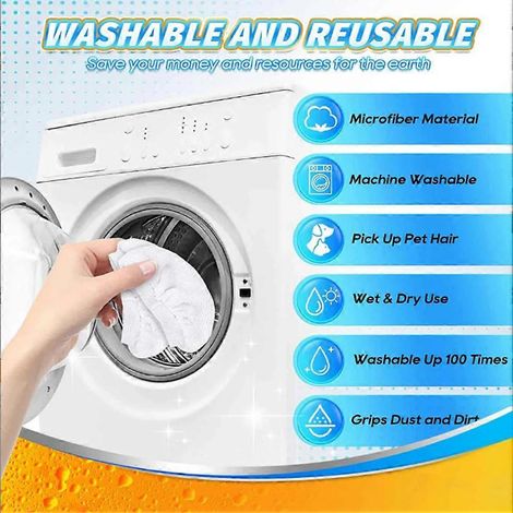 Lot de 4 lingettes microfibres pour nettoyeur vapeur Bissell Steam Shot, Comforday, PurSteam et Wagner Spraytech Dupray Neat (1/5)