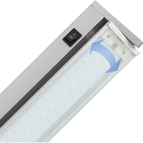 Orion91 pack x 2 units mini orientable silver led rule with switch 5w 350lm 4000k 20000h - orion91 (1/3)