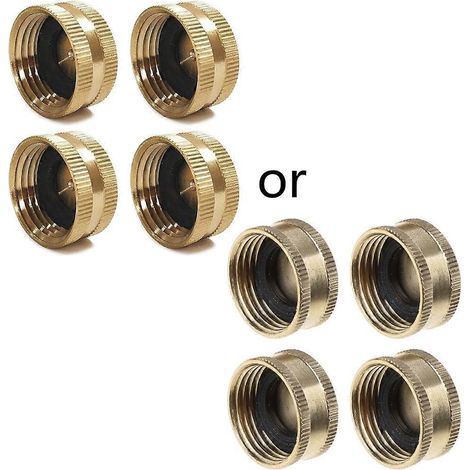 4-teiliges Set Gartenschlauch-Anschlusskappen mit 3/4"-Innengewinde und Unterlegscheibe zur Reparatur tropfender Wasserhähne und Sprinkleranlagen
