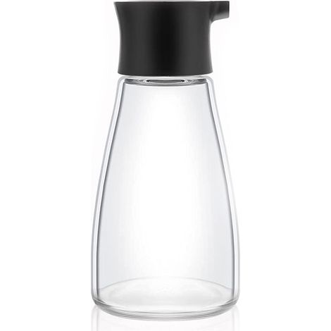 Bouteille Distributeur Huile Vinaigre Sauce - Verre Transparent avec Couvercle Étanche - Pour Cuisine Barbecue Table Familiale - Lot de 2 (1/5)
