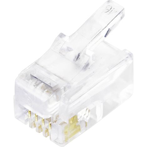 TRU COMPONENTS TC-10336056 Fiche mâle modulaire mâle, droit Nombre de pôles 4P4C RJ45 1 pc(s) S617912 (1/2)