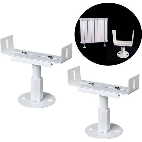 Pieds De Radiateur Traditionnels Pour Radiateur Hauteur Réglable Base En Acier Support De Sol Supports De Radiateur À Colonnes Pour Raditeurs Colonnes, garde au sol 18-23 cm(réglable) (1/3)