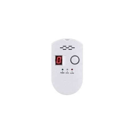 Gasdetektor, Flüssiggas-/Erdgas-/Kohlegas-Lecksucher, Plug-in-Sensormonitor mit akustischem Alarm und LED-Digitalanzeige, brennbares Methan, Propan (1/4)